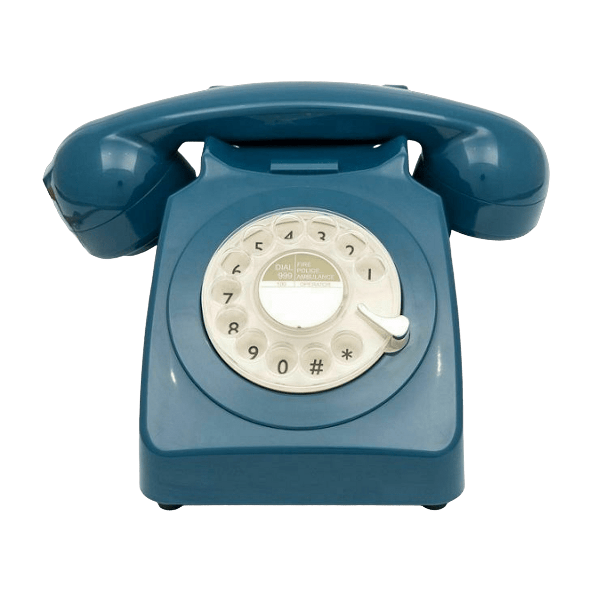 Téléphone fixe rétro bleu foncé 746 Rotary - GPO Retro - The Cool Republic