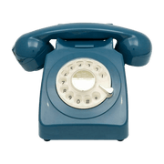 Téléphone fixe rétro bleu foncé 746 Rotary - GPO Retro - The Cool Republic