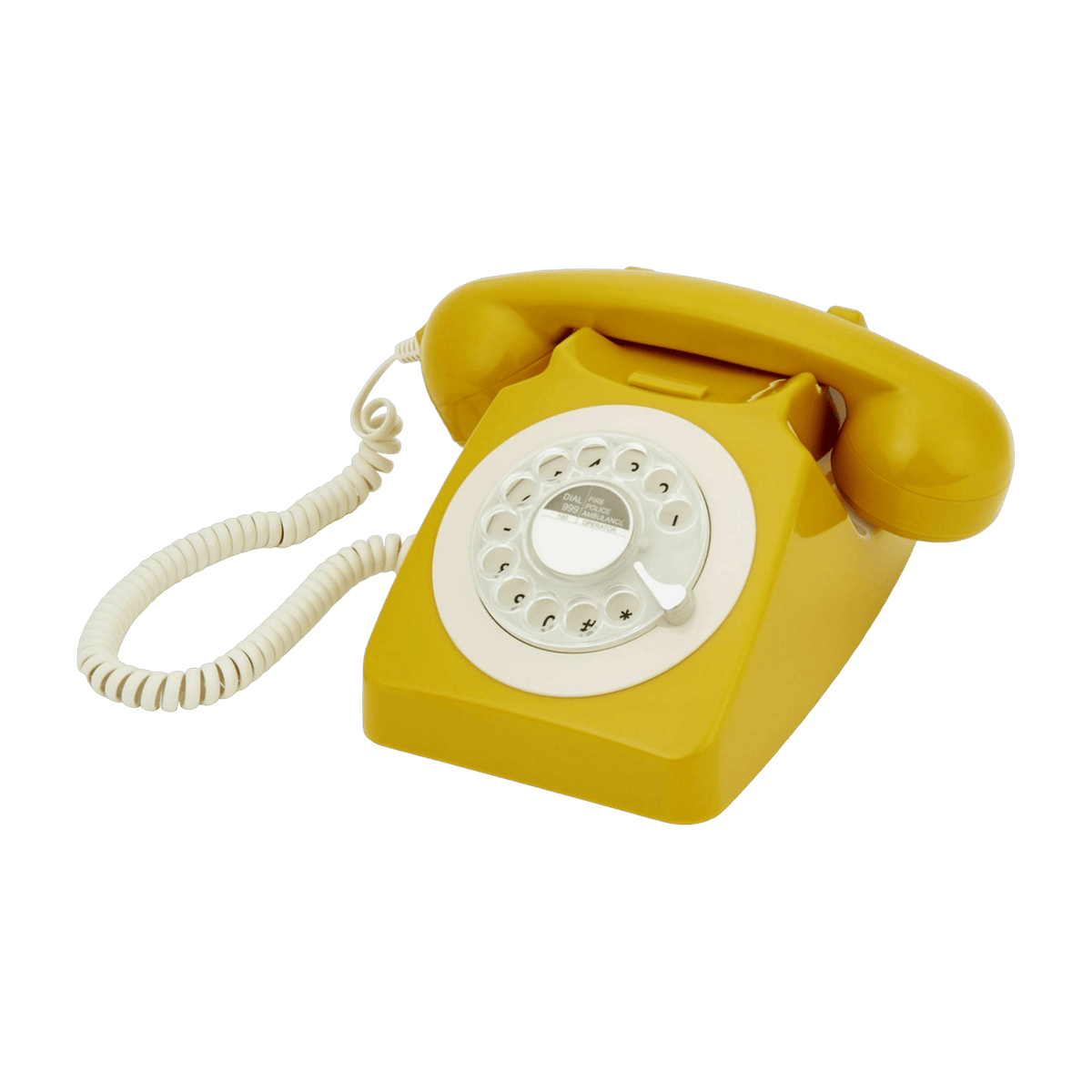 Téléphone fixe rétro moutarde 746 Rotary - GPO Retro - The Cool Republic