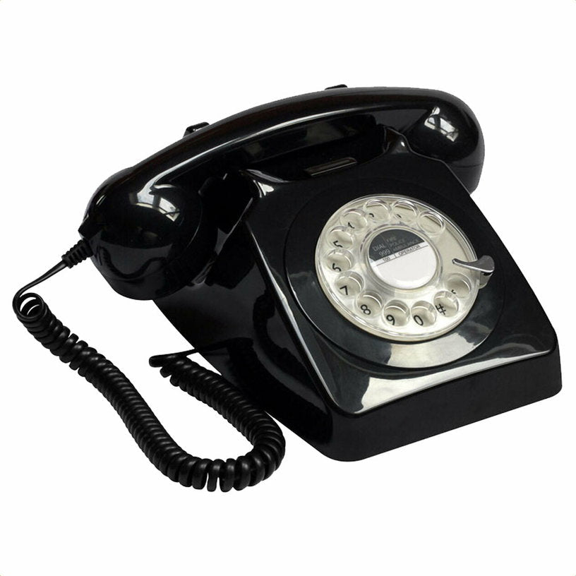 Téléphone fixe rétro noir 746 Rotary - GPO Retro - The Cool Republic
