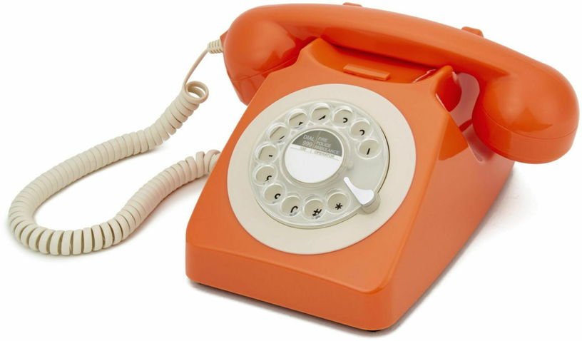 Téléphone fixe rétro orange 746 Rotary - GPO Retro - The Cool Republic