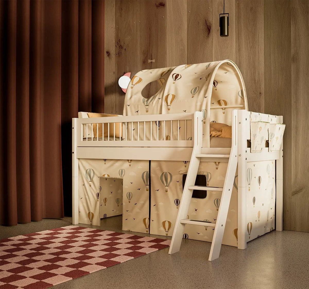 Tente de jeu pour enfant en coton blanc à motif ballons 102x86x102cm Dawn - Flexa — vue 4