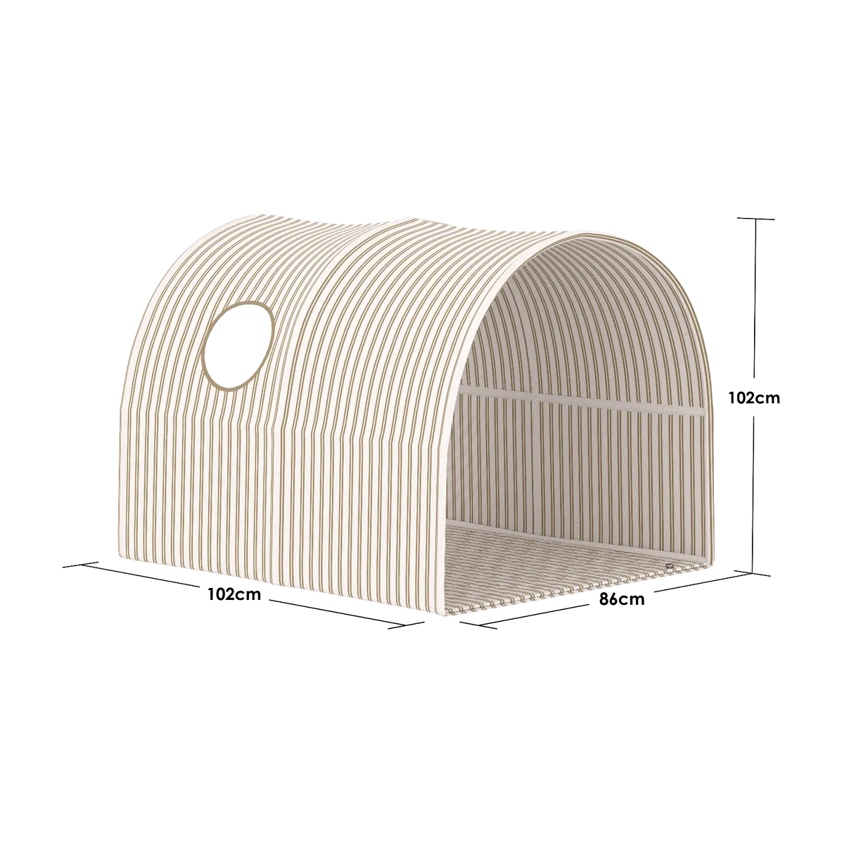 Tente de jeu pour enfant en coton blanc rayé 102x86x102cm Dawn - Flexa — vue 8