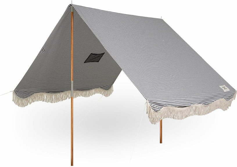 Tente d'extérieur aux rayures bleues marines Premium - Business & Pleasure - The Cool Republic