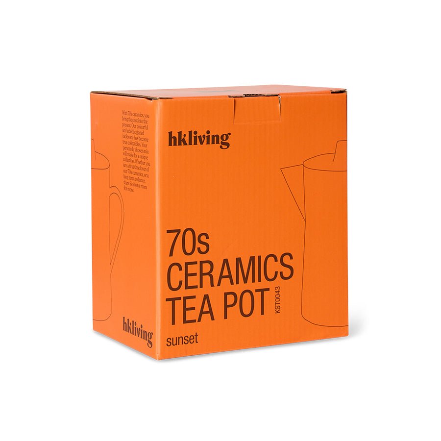 Théière en grès jaune coucher de soleil Vaisselle 70s - HKLIVING - The Cool Republic