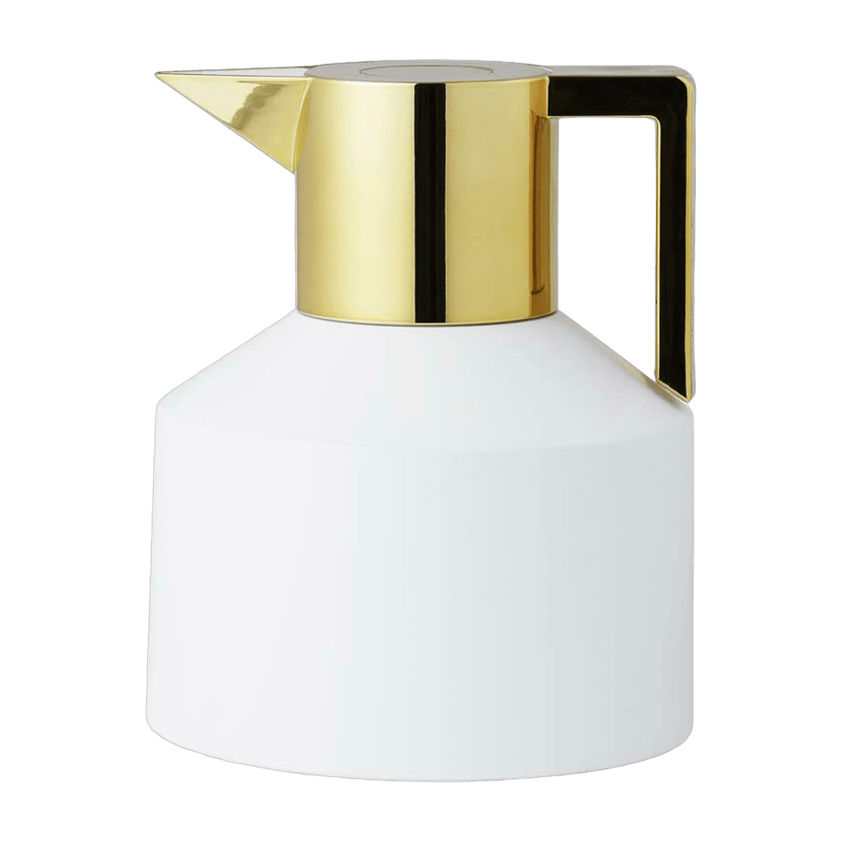 Thermos en plastique blanche et dorée 1L Geo Vacuum - Normann Copenhagen - The Cool Republic