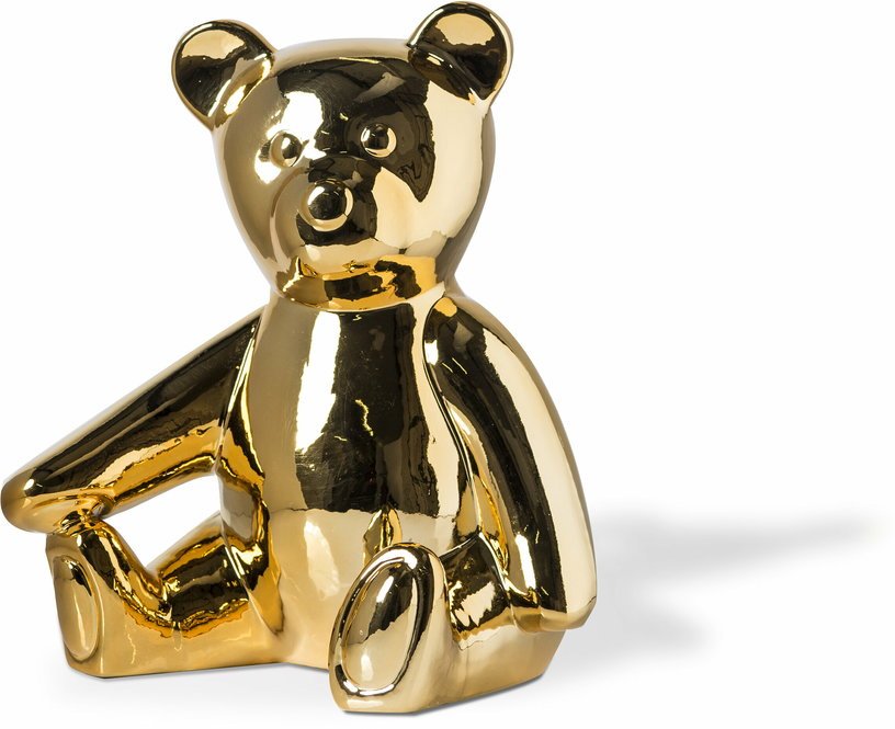 Tirelire ourson en porcelaine dorée - Pols Potten - The Cool Republic