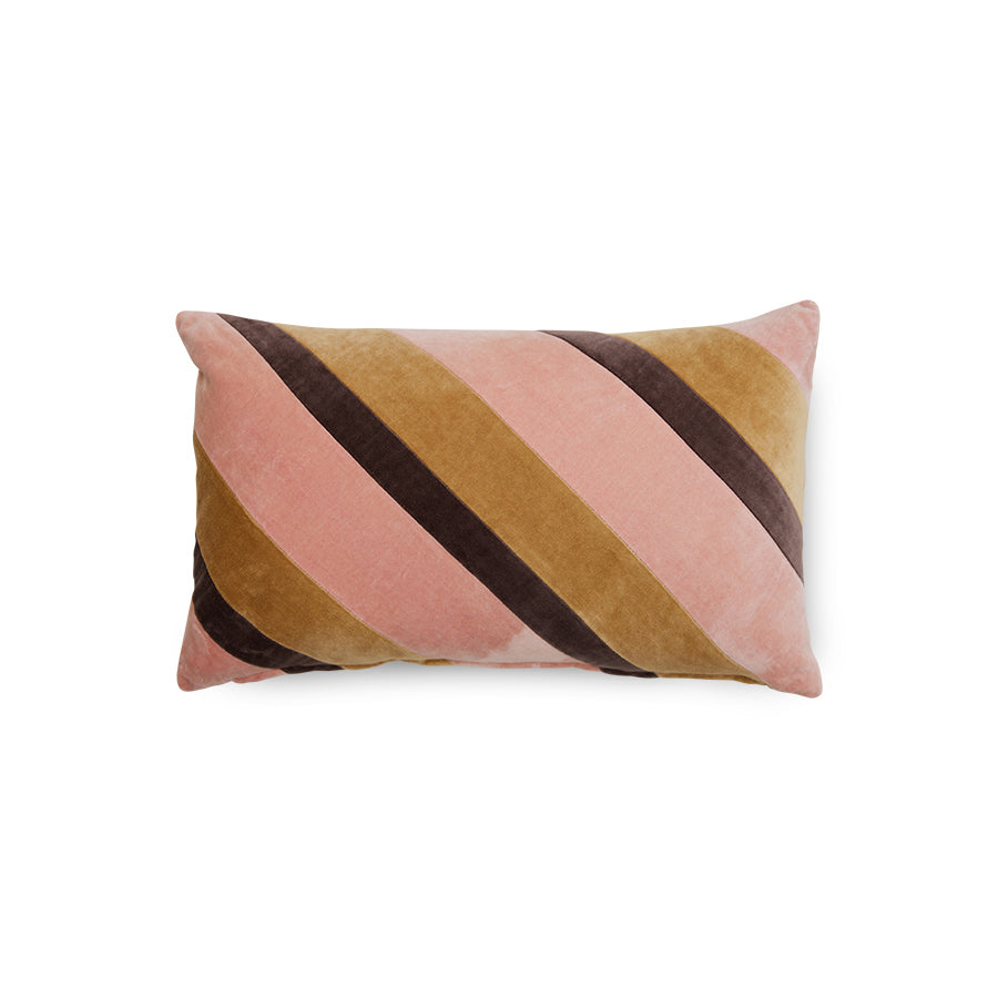 وسادة مخملية مخططة Sunkissed (50X30cm) - HKLIVING