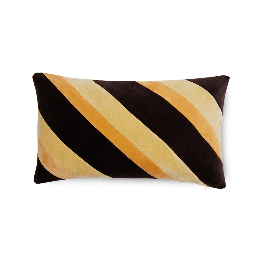 Striped Velvet Cushion Fame (60X35Cm) - HKLIVING