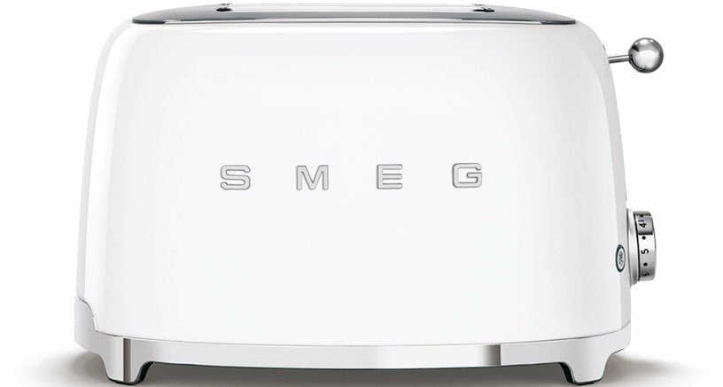 Toaster 2 fentes extra larges blanc Années 50 - Smeg - The Cool Republic
