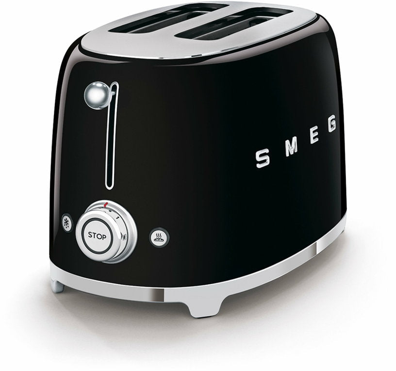 Toaster 2 fentes extra larges noir Années 50 - Smeg - The Cool Republic