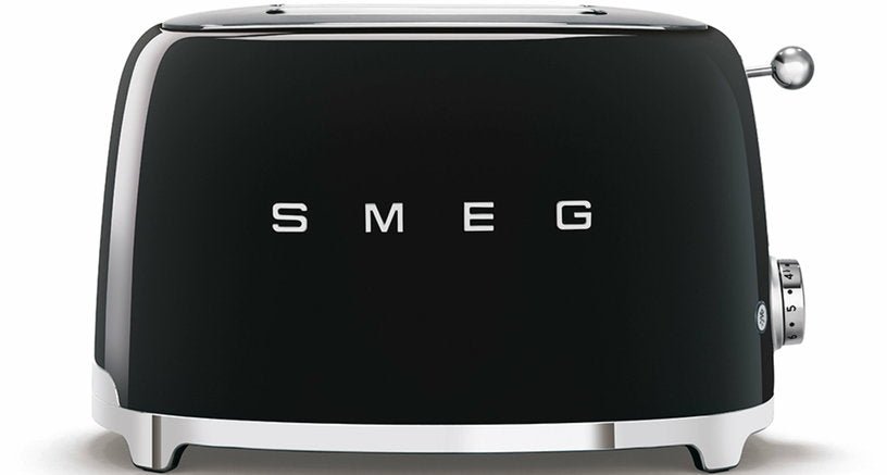 Toaster 2 fentes extra larges noir Années 50 - Smeg - The Cool Republic