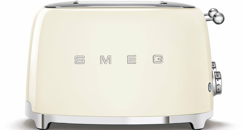 Toaster 4 fentes extra larges crème Années 50 - Smeg - The Cool Republic