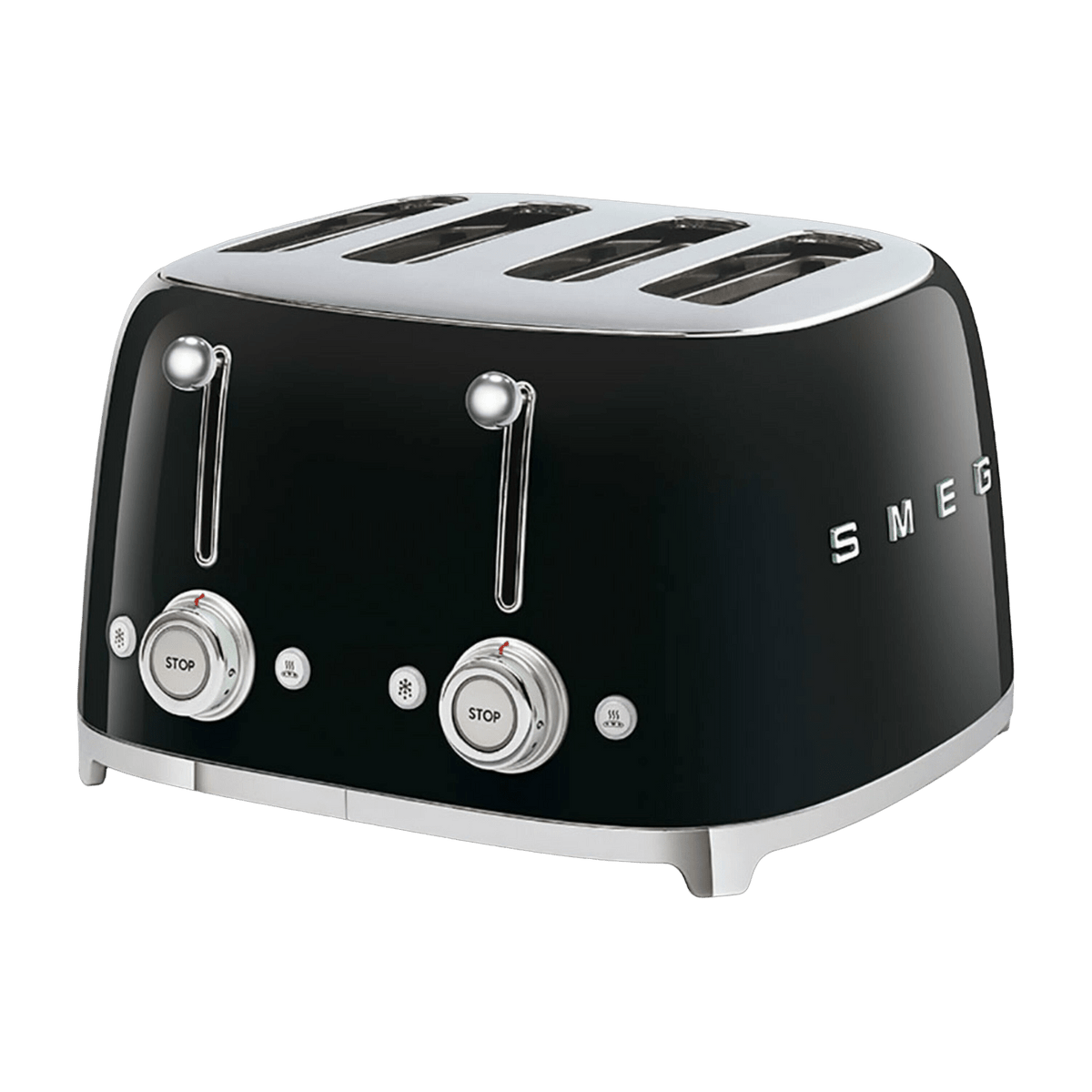 Toaster 4 fentes extra larges noir Années 50 - Smeg - The Cool Republic