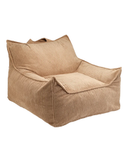 Sessel aus braunem Cord-Samt 90x82x56cm Club - Wigiwama