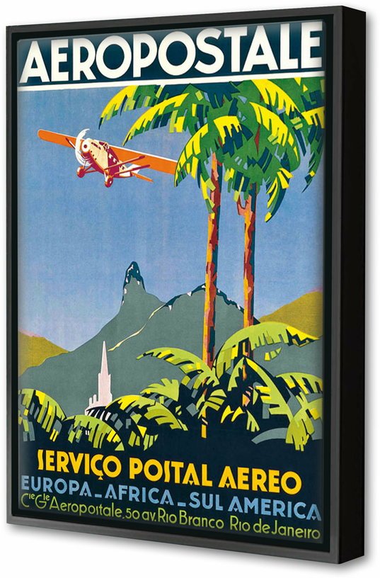 Toile encadrée américaine Aeropostale 50 x 75 cm - Blue Shaker - The Cool Republic