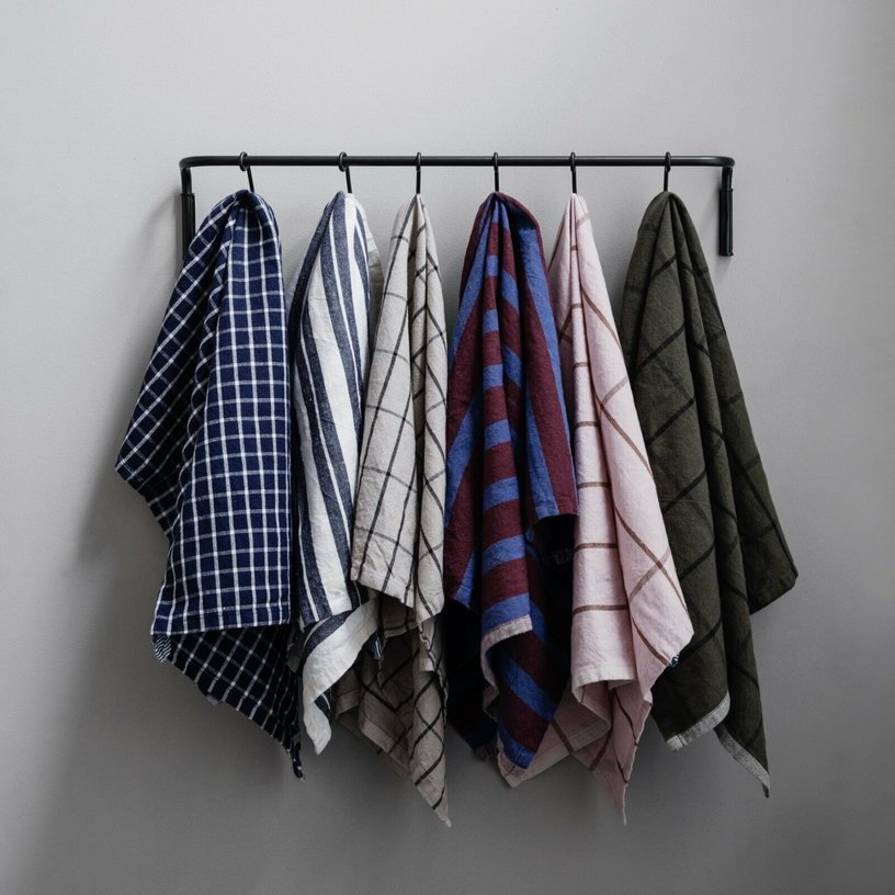 Torchon bleu et rouge Hale - Ferm living - The Cool Republic