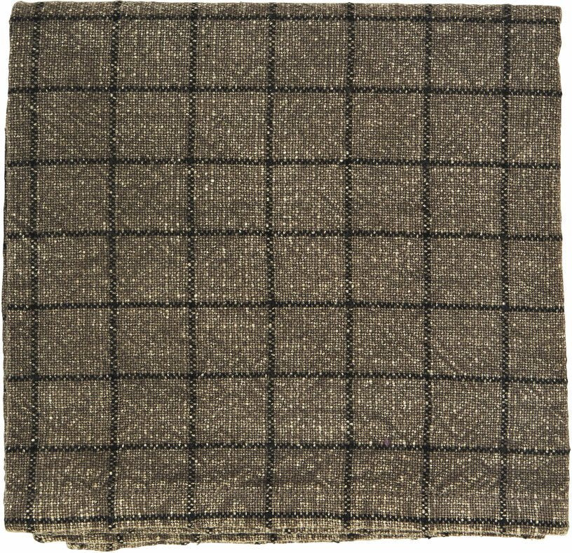 Torchon de cuisine à carreaux marron et noir - Madam Stoltz - The Cool Republic