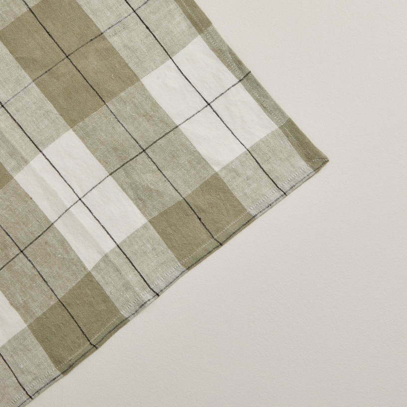 Torchon Gregory Vert Sauge Et Blanc Cassé - Madura - The Cool Republic