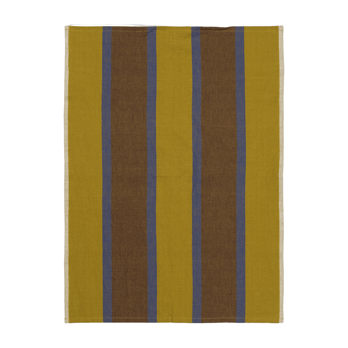 Torchon jaune et marron Hale - Ferm Living - The Cool Republic