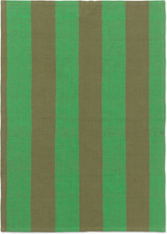 Torchon vert et olive Hale - Ferm Living - The Cool Republic