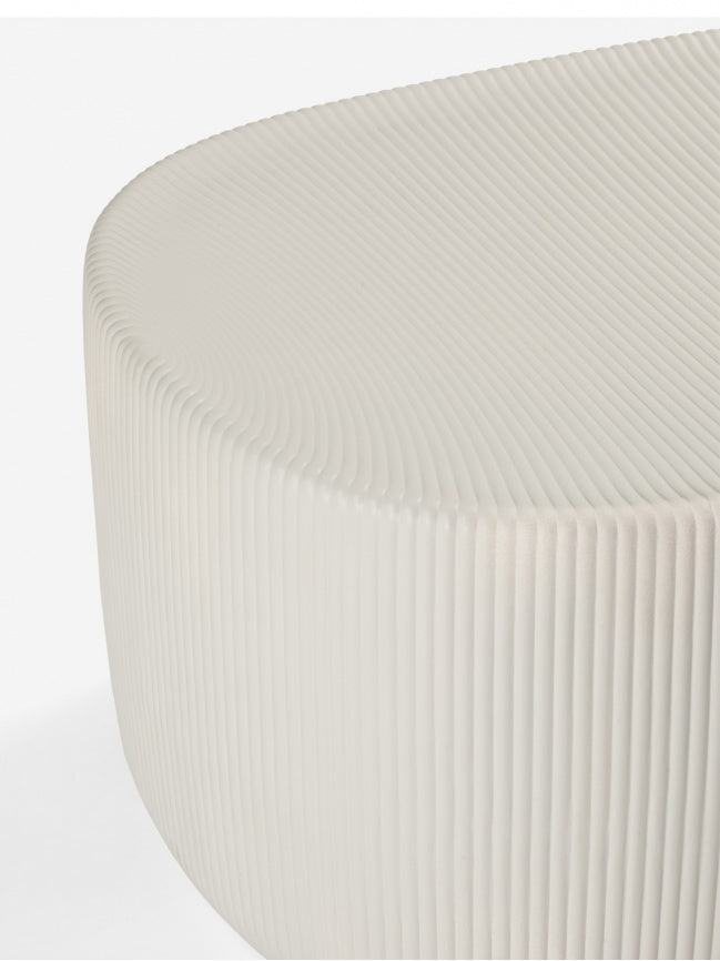 Table basse en céramique émaillée strié 3D grise Touch 3 - Moustache