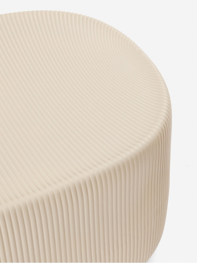 Table basse en céramique émaillée strié 3D sable Touch 3 - Moustache
