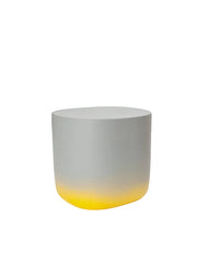 Table basse en céramique bicolore grise et jaune Touch 2 - Moustache