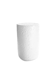Mesa baja cerámica esmaltada con relieves 3D blanco brillo Touch 1 - Moustache