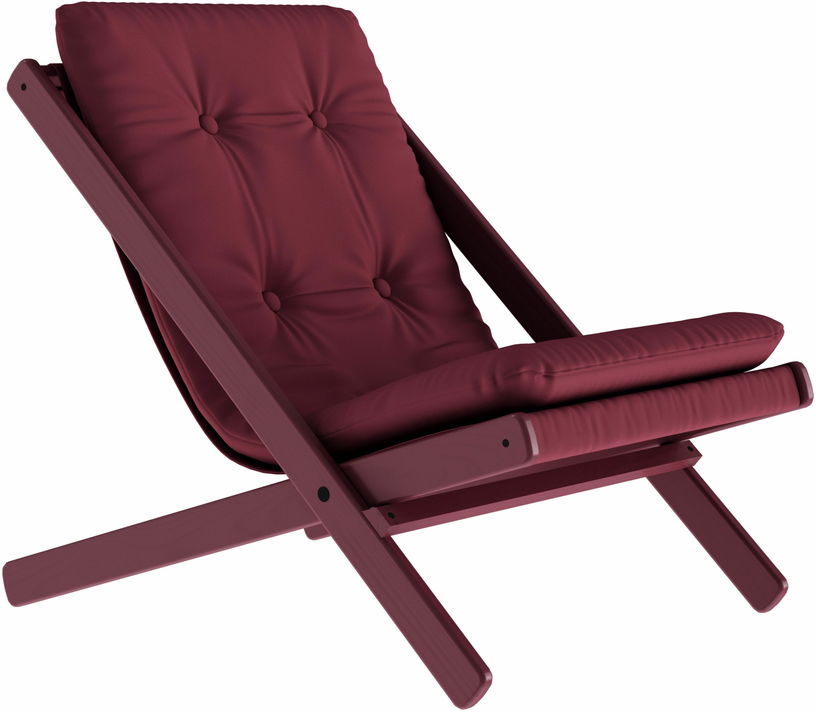 Transat de jardin en bois et coton rouge Boogie - Karup Design - The Cool Republic