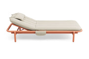 Transat en aluminium orange avec son matelas beige212x97x39cm Sunbud - Fatboy - The Cool Republic