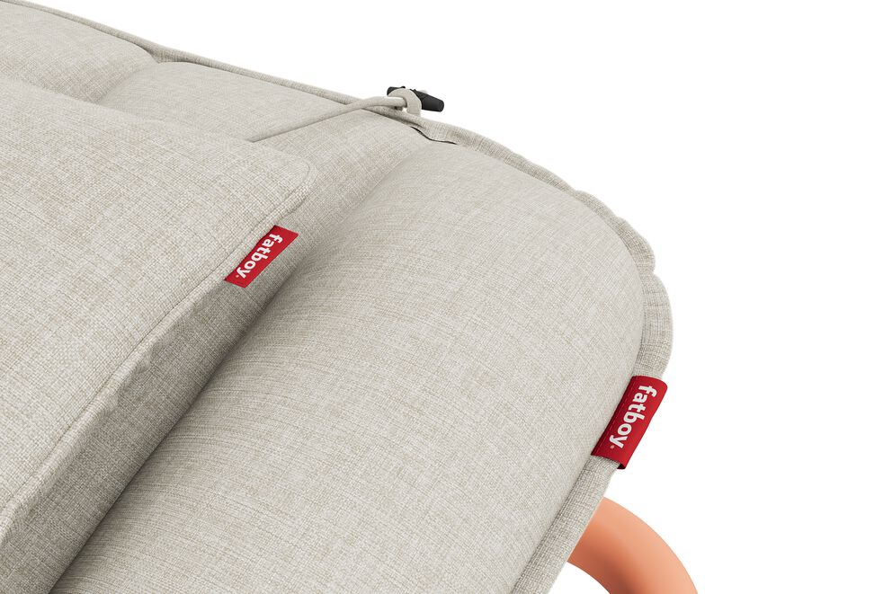 Transat en aluminium orange avec son matelas gris 212x97x39cm Sunbud - Fatboy - The Cool Republic