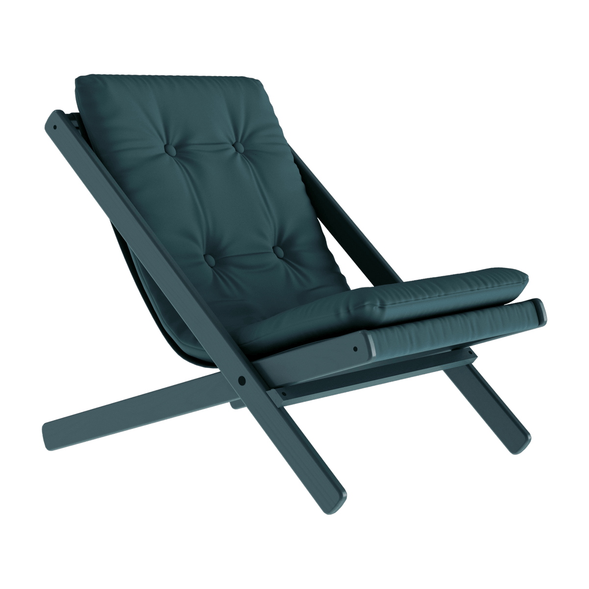 Transat en bois et coton bleu Boogie - Karup Design - The Cool Republic