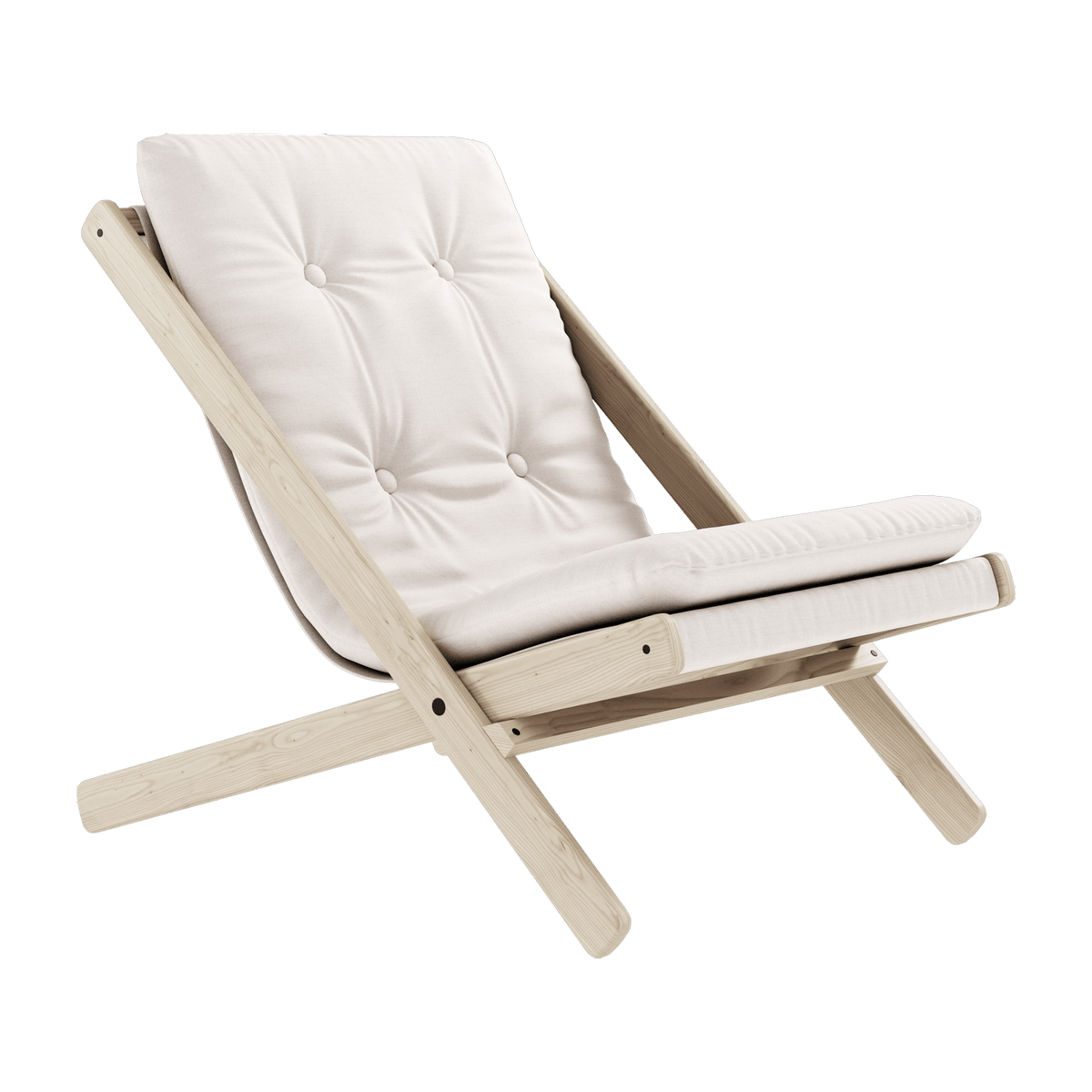 Transat en hêtre et tissu blanc Boogie - Karup Design - The Cool Republic