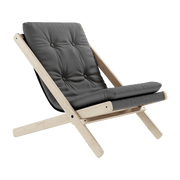 Transat en hêtre et tissu gris foncé Boogie - Karup Design - The Cool Republic