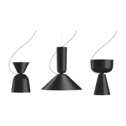 Trio de suspensions noires Alphabeta - Hem - The Cool Republic