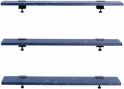 Trio étagères en plastique bleu recyclé 90 cm + 6 accroches acier patiné - Tiptoe - The Cool Republic