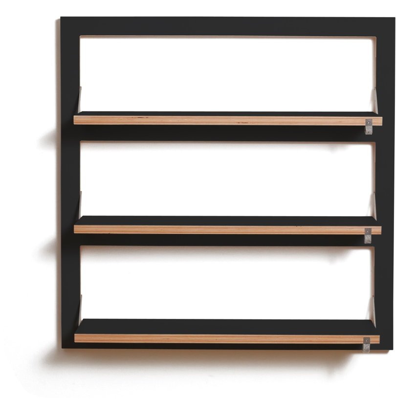 Triple étagère modulable noire 80 x 80 cm Fläpps - Ambivalenz - The Cool Republic
