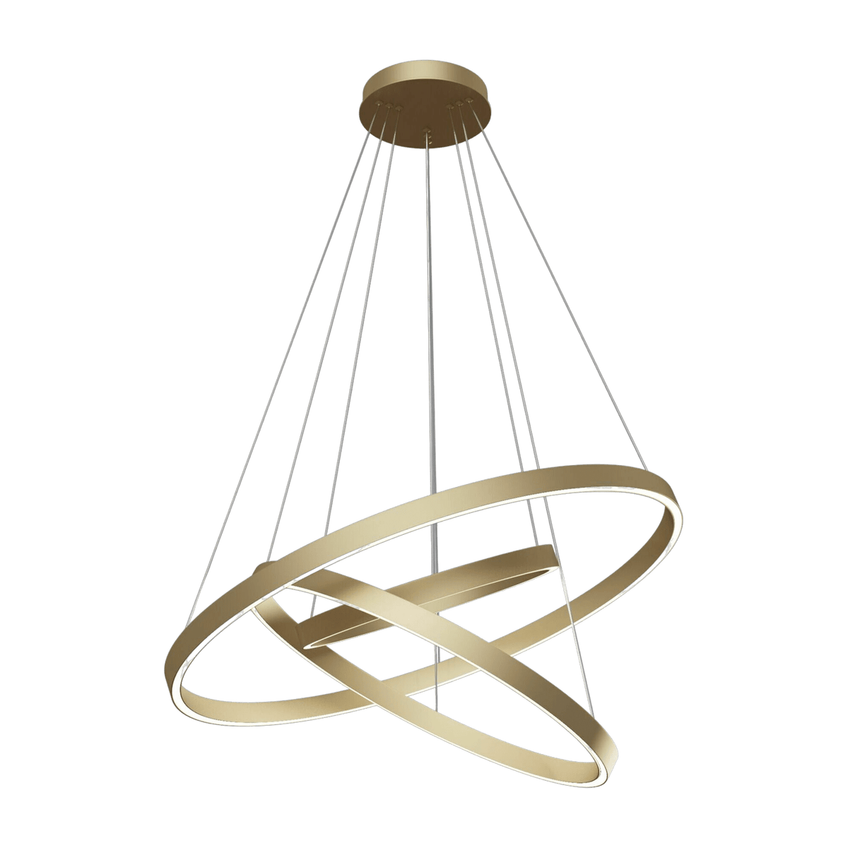 Triple suspension en aluminium couleur laiton Rim - Maytoni - The Cool Republic