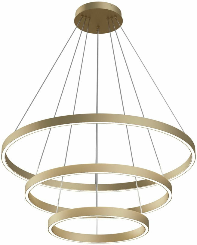Triple suspension en aluminium couleur laiton Rim - Maytoni - The Cool Republic