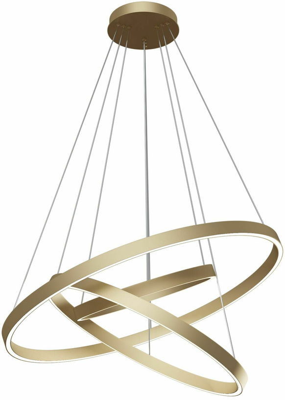 Triple suspension en aluminium couleur laiton Rim - Maytoni - The Cool Republic