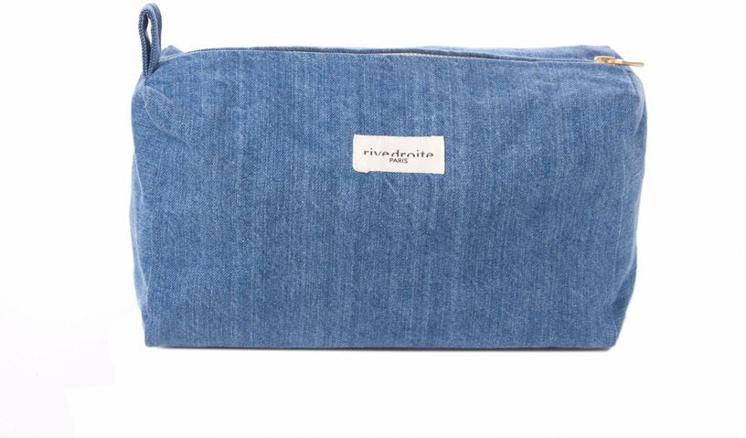 Trousse de maternité en denim recyclé clair Alma - Rive Droite Paris - The Cool Republic