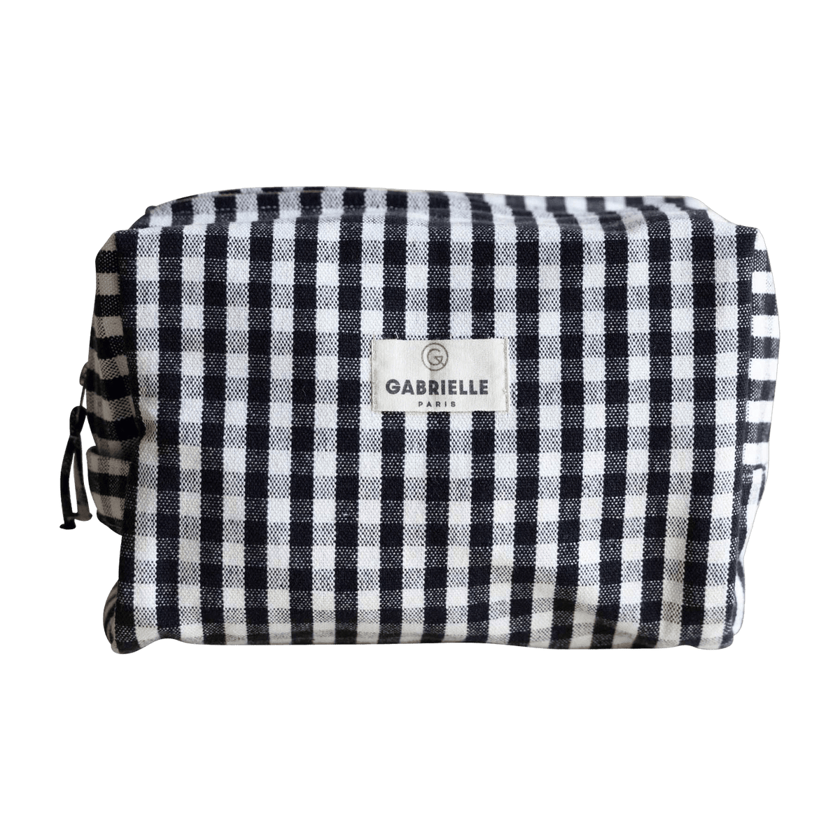 Trousse de toilette en coton vichy noir - Gabrielle Paris - The Cool Republic