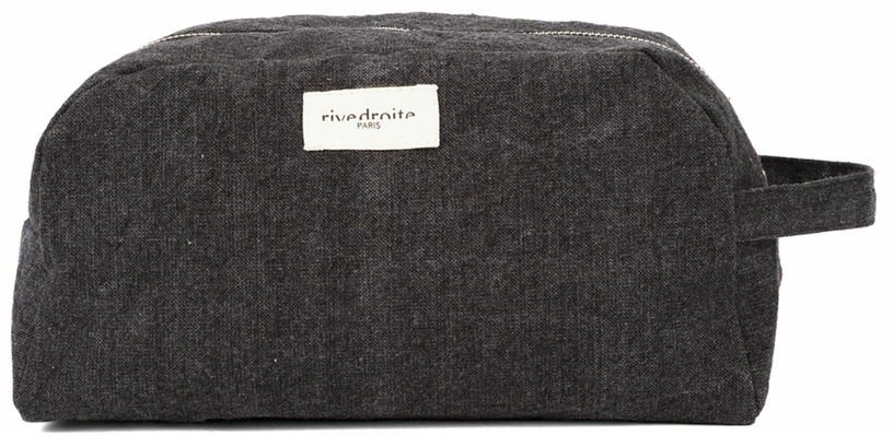 Trousse de toilette noire en coton recyclé Hermel - Rive Droite Paris - The Cool Republic