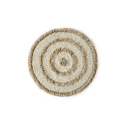 Rundes Badezimmerteppich Creme (80x80cm) - HKLIVING