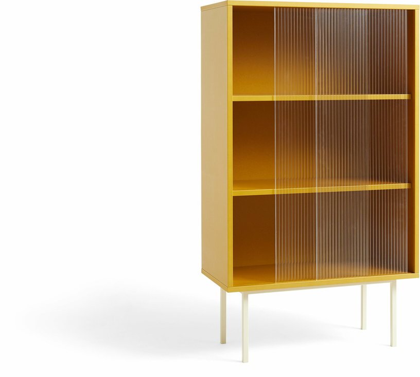 Vaisselier en bois jaune et portes vitrées Colour Cabinet - Hay - The Cool Republic