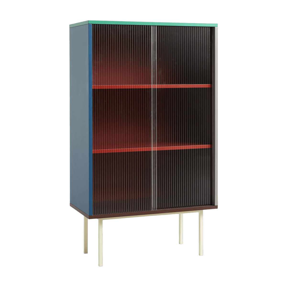 Wooden dresser Multi and glass doors Colour Cabinet - Hay - The Cool Republic