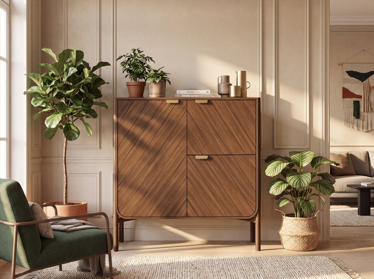 Stained oak dresser 120,5 x 45 x 130 cm Marius - Hartô - The Cool Republic