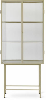 Vaisselier en verre et métal beige roseau 155 cm Haze - Ferm Living - The Cool Republic