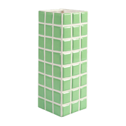 Vase à carreaux en dolomite vert clair Tile 28 cm - &Klevering - The Cool Republic